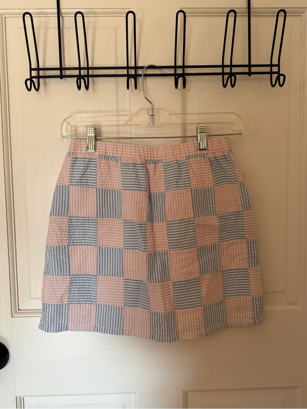 Vineyard Vines Pink and Light Blue Checkered Skirt